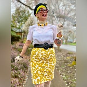 Vintage Petite Satin Appliqué Blouse